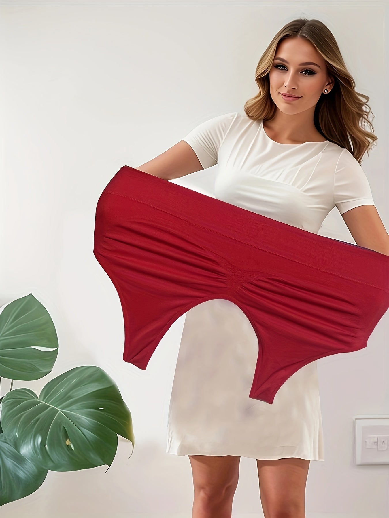 Women's Seamless Breathable V-Neck Wireless Sports Bra Medium Stretch Plus Size