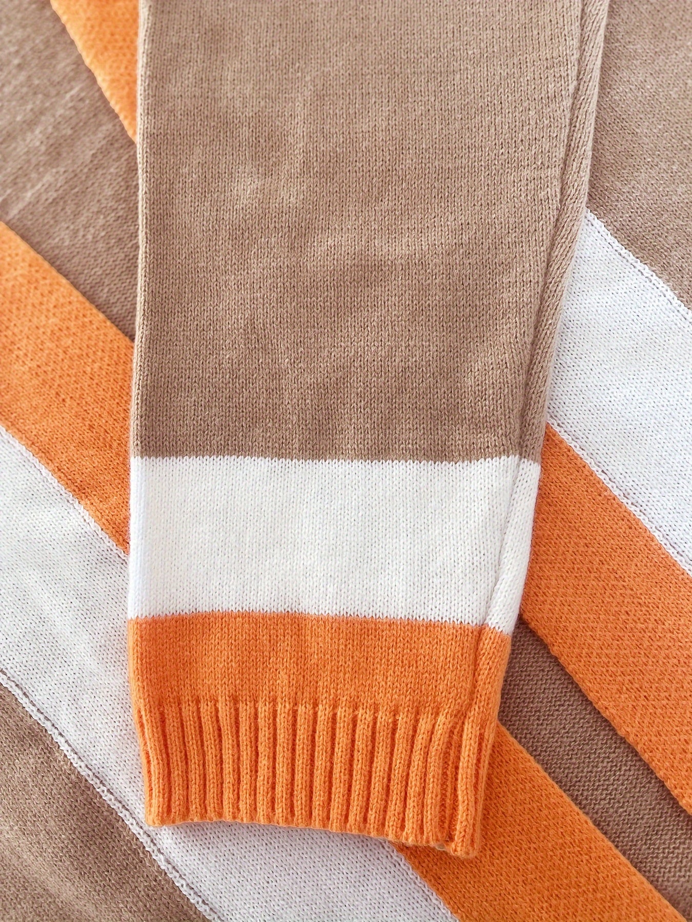 Plus Size Color Block Open Front Cardigan Long Sleeve Spring Fall Women's Clothing