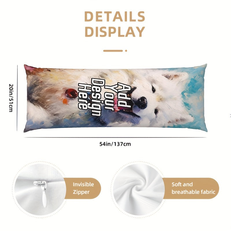 Ikkita tomonlama bosma maxsus foto tanasi yostiq qoplamasi - Yumshoq qisqa plush, zipli esdalik uy bezak sovg'asi, yubiley, Sevgililar kuni, Rojdestvo uchun - 14 yosh va undan katta do'stlar uchun mukammal - 50.8x137.16 sm o'lchami