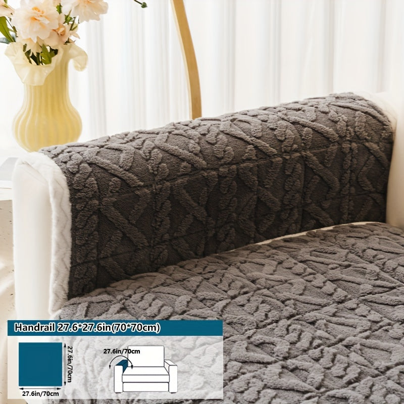 Плюшевый мягкий диванный подушечка для 1-4 местных диванов, нескользящая, моющаяся в машине, дружелюбная к питомцам