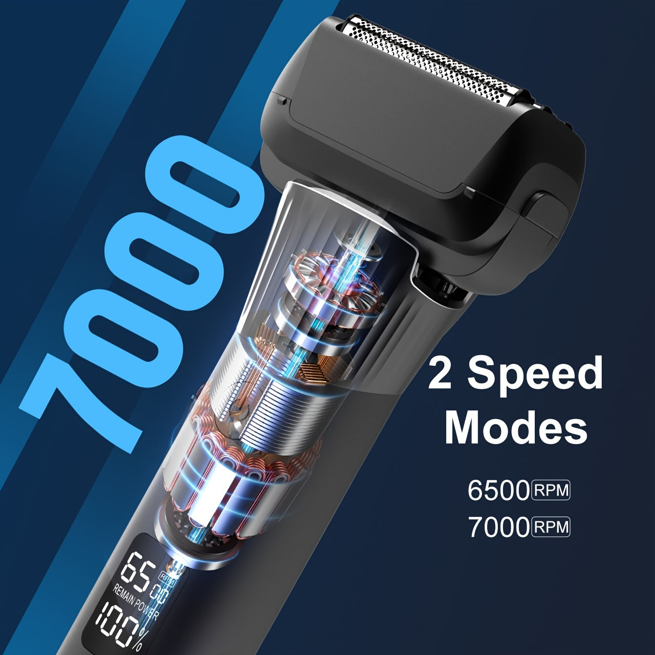 Afeitadora eléctrica recargable por USB, más de 60 minutos de autonomía