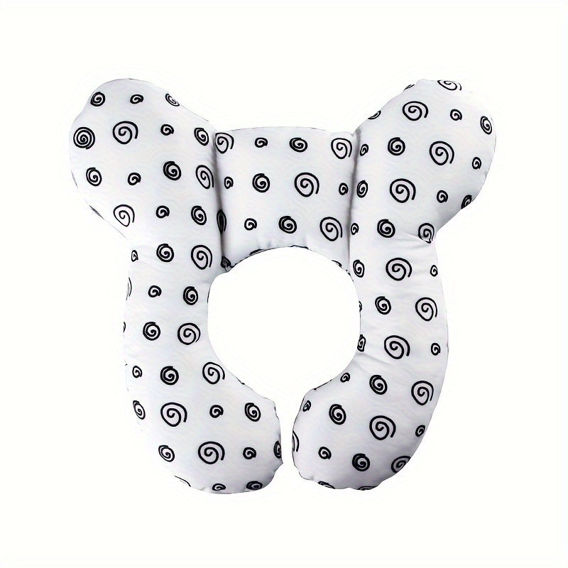 Children's U-Shaped Headrest Pillow for Strollers Soft Polyester Travel Safety Cushion