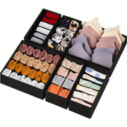 4 ta yig'iladigan saqlash qutilari o'lchami 64.01 sm X 49.0 sm X 10.01 sm. Kiyimlar, paypoqlar, kamarlar va uy bezaklarini tartibga solish uchun ideal.