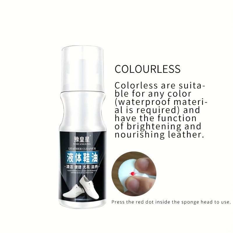 Liquid Shoe Polish Black Faux Leather Care Oil Universal Brightening