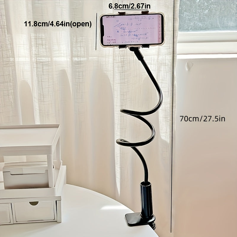 Mobile Phone Stand with 360° Omnidirectional Wheel Bedside Adjustable Holder