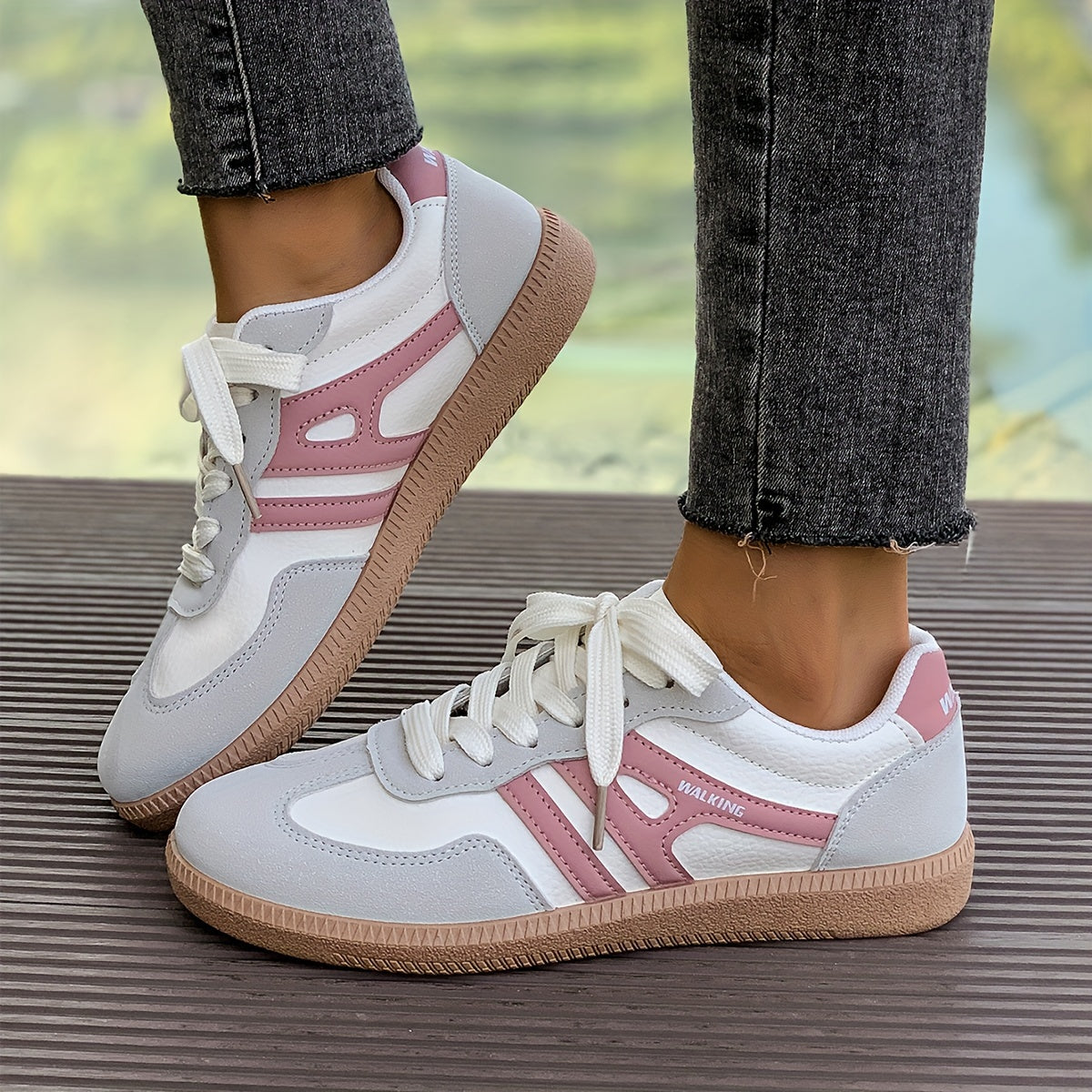 Women's Slip-On Sneakers All-Season PU Non-Slip Casual Loafers