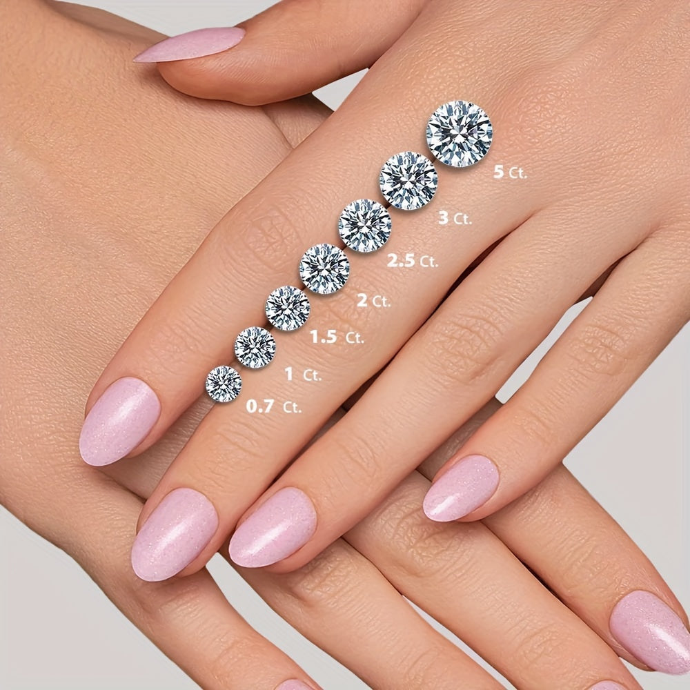 Потрясающее обручальное кольцо с моиссанитом 5 карат - VVS D цвета, изготовлено из серебра 925 пробы с сертификатом и подарочной коробкой, идеально для свадеб и повседневной элегантности.