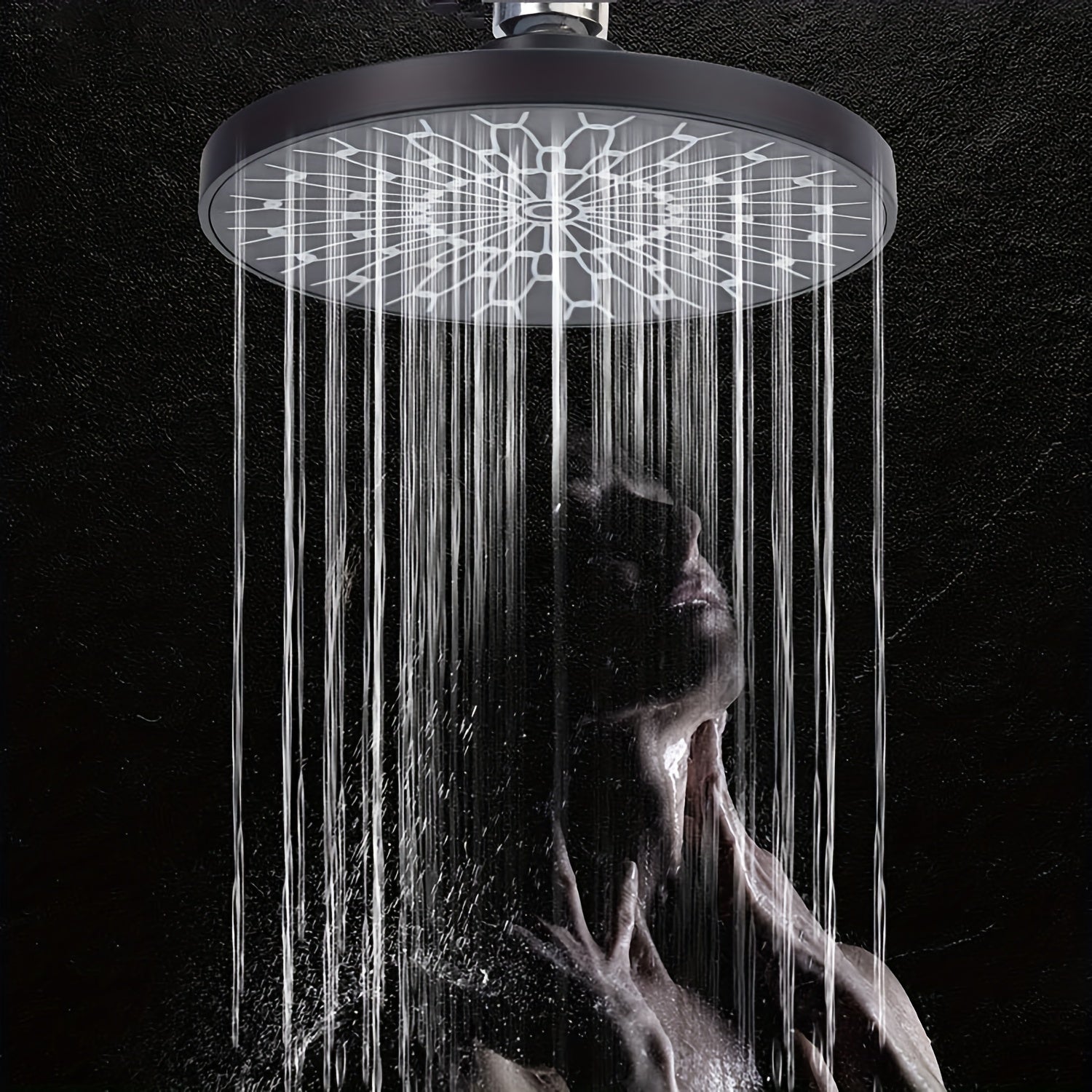 Stainless Steel 6-Inch High-Pressure Rain Shower Head for Hotel Bathrooms