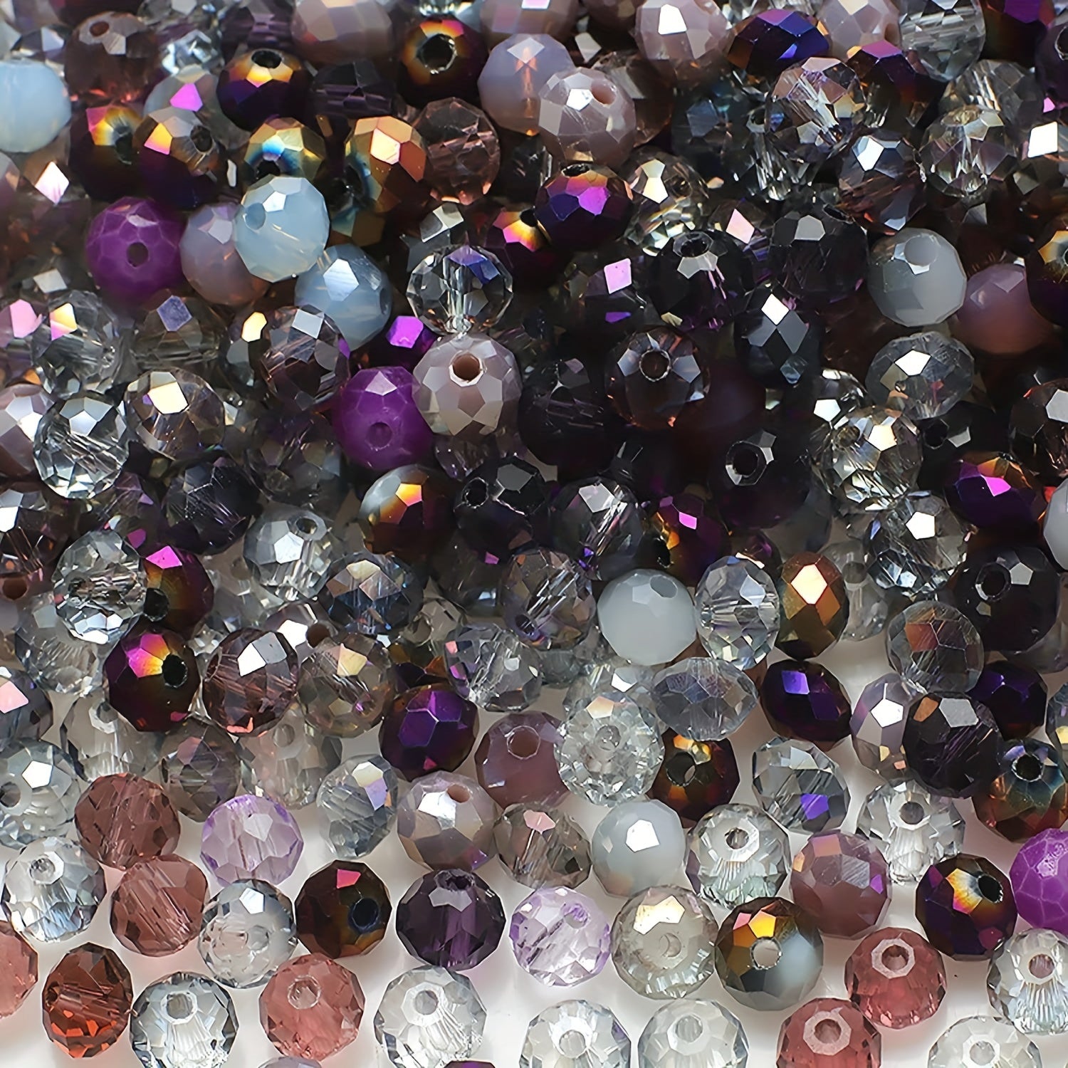 500 Pieces Imitation Crystal Glass Beads 4mm Faceted Round Spacer Jewelry Making