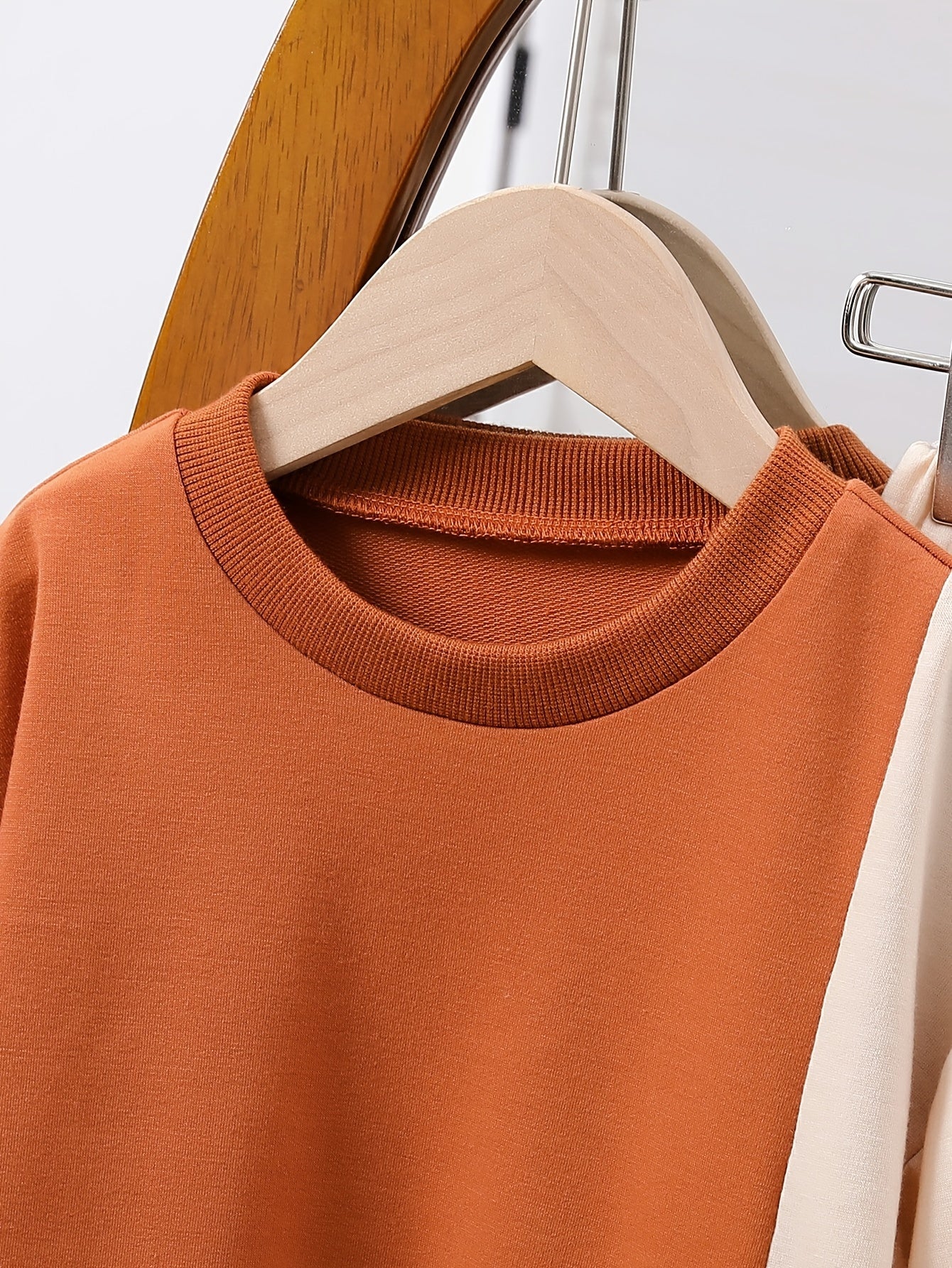 Детский комплект из двух предметов: топ с длинным рукавом и бантом, леггинсы с разрезом для весенне-осенней повседневной одежды