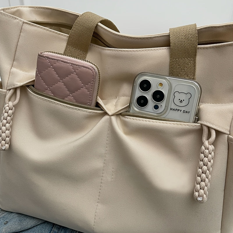 Large Capacity Oxford Cloth Shoulder Bag for Daily Commute Sports Style