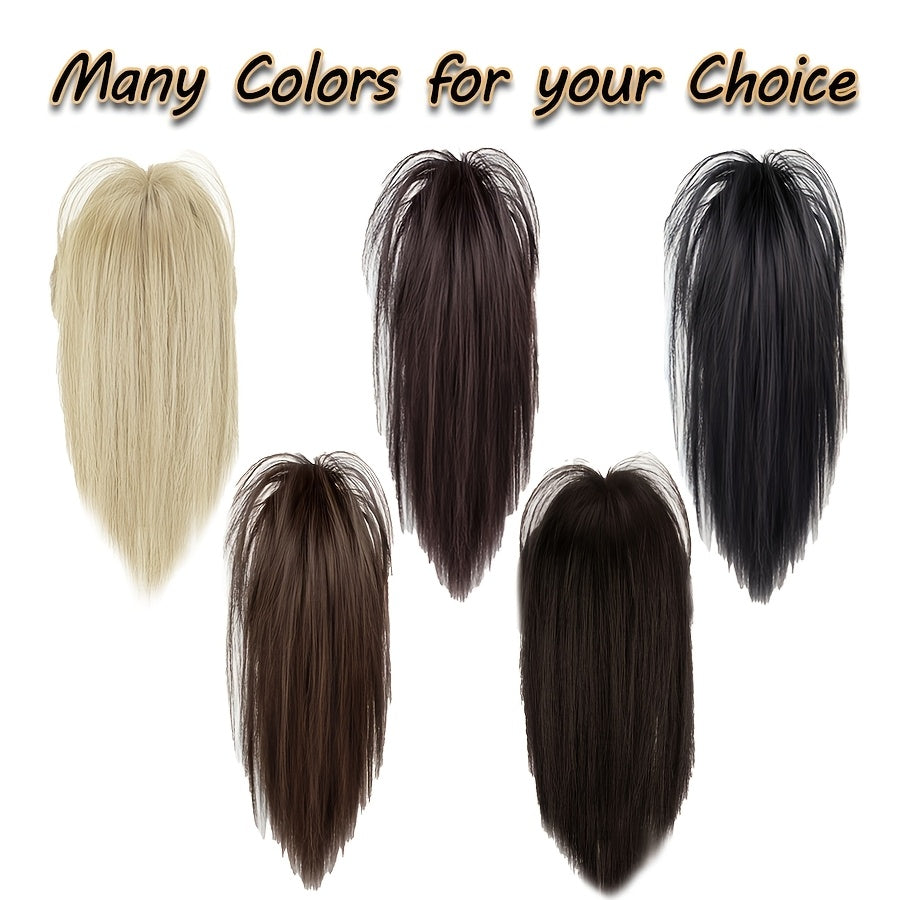 Women's Synthetic Claw Clip Ponytail Extension Medium Long Straight Hair for Daily Use