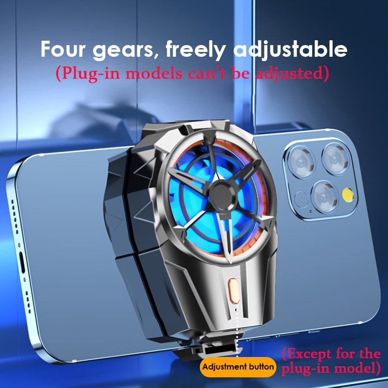 Rechargeable Phone Cooling Fan with Silent Operation and Adjustable Speeds