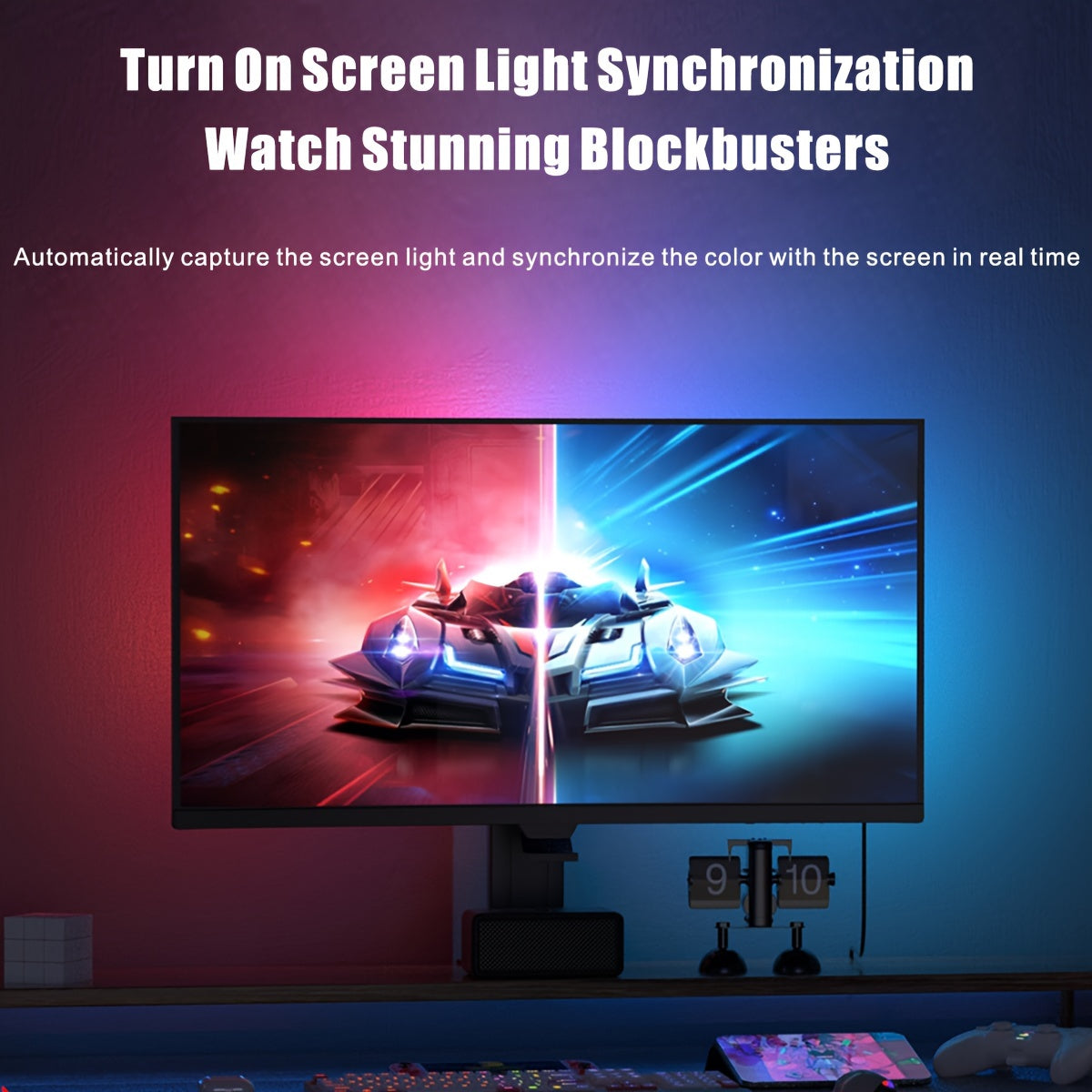 24/27 Inch Ambilight RGB LED Strip Light for Computer Screen Atmosphere Decoration
