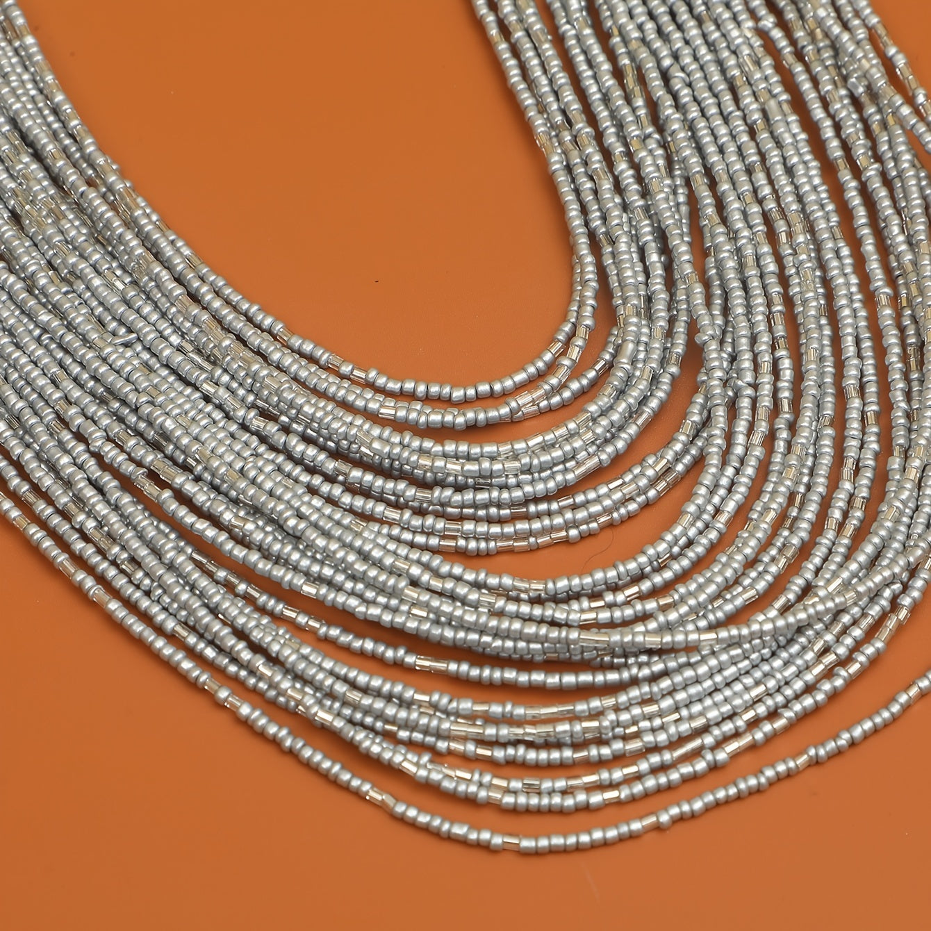 Multilayer Millet Bead Necklace for Women Boho Style Jewelry