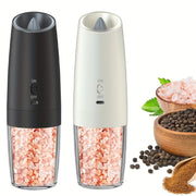 Electric Pepper Grinder with Gravity Sensing LED Light Adjustable Coarseness Rechargeable