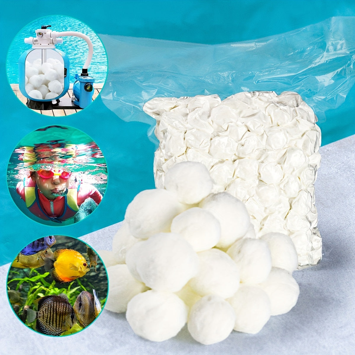 Pool Filter Media Filter Balls for Swimming Pool Water Clarification