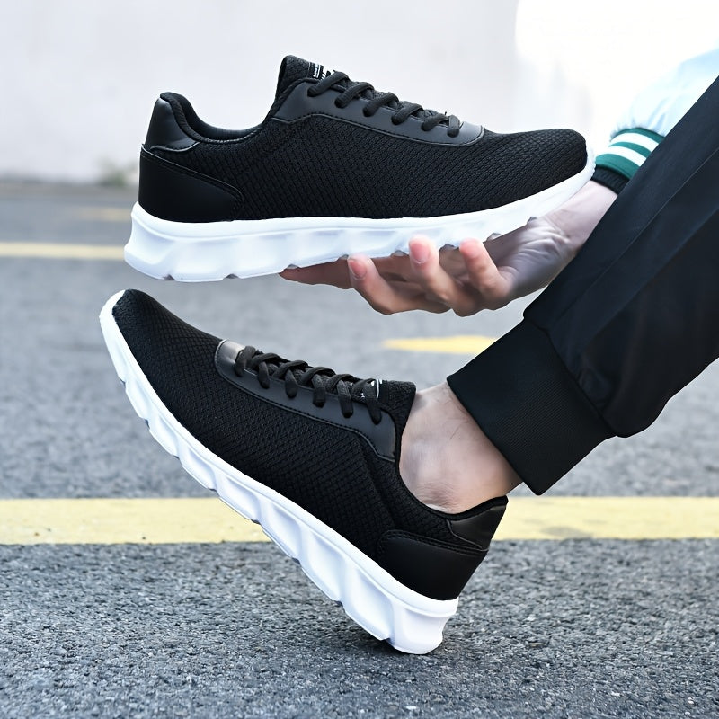 Navy Blue Mesh Running Sneakers for Men Women Spring Summer Breathable Lightweight