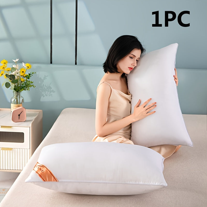 White High-Rebound Pillow with Soft Polyester Fill for Comfort