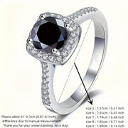 Ayollar uchun Sterling Silver 3 ta bo'lakli Moissanite zargarlik to'plami, uzuk va quloqchinlar bilan