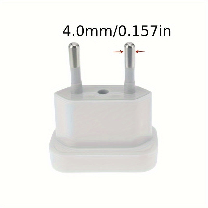 Adaptador de viaje de EE. UU. a UE 220-240V Convertidor de energía de cobre Enchufe de 2 pines