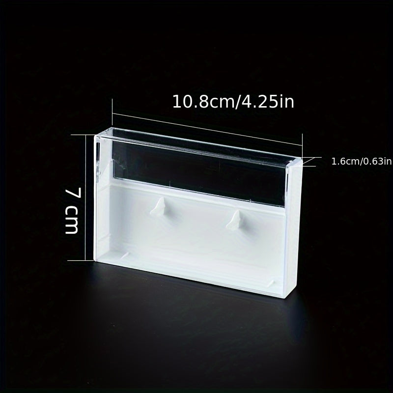 Transparent Plastic Cassette Tape Case Organizer for Audio Storage