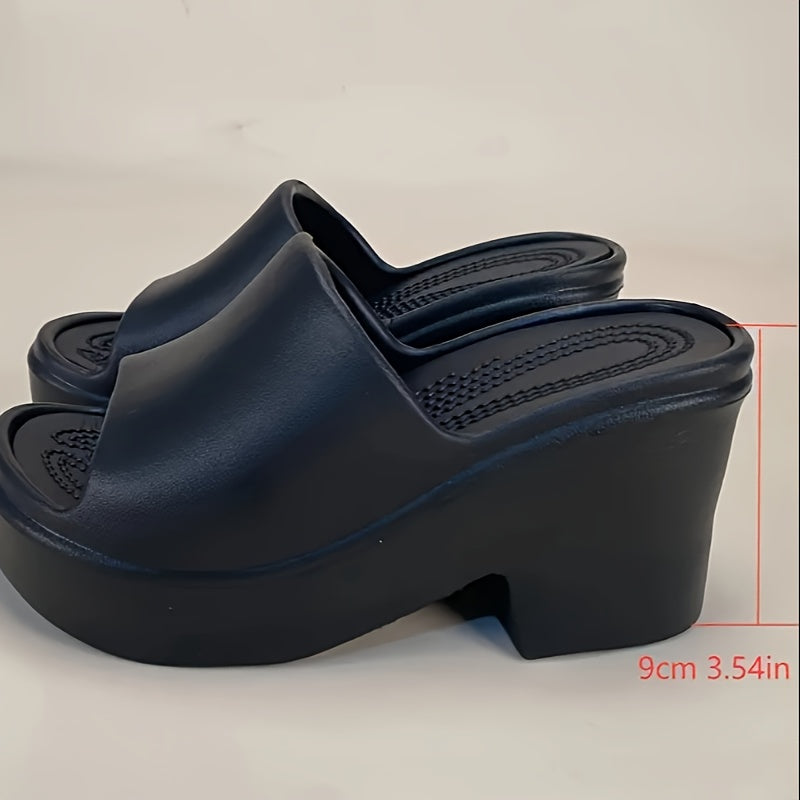 Women's Platform Sandals with Cushioned EVA Sole Open-Toe Casual Shoes