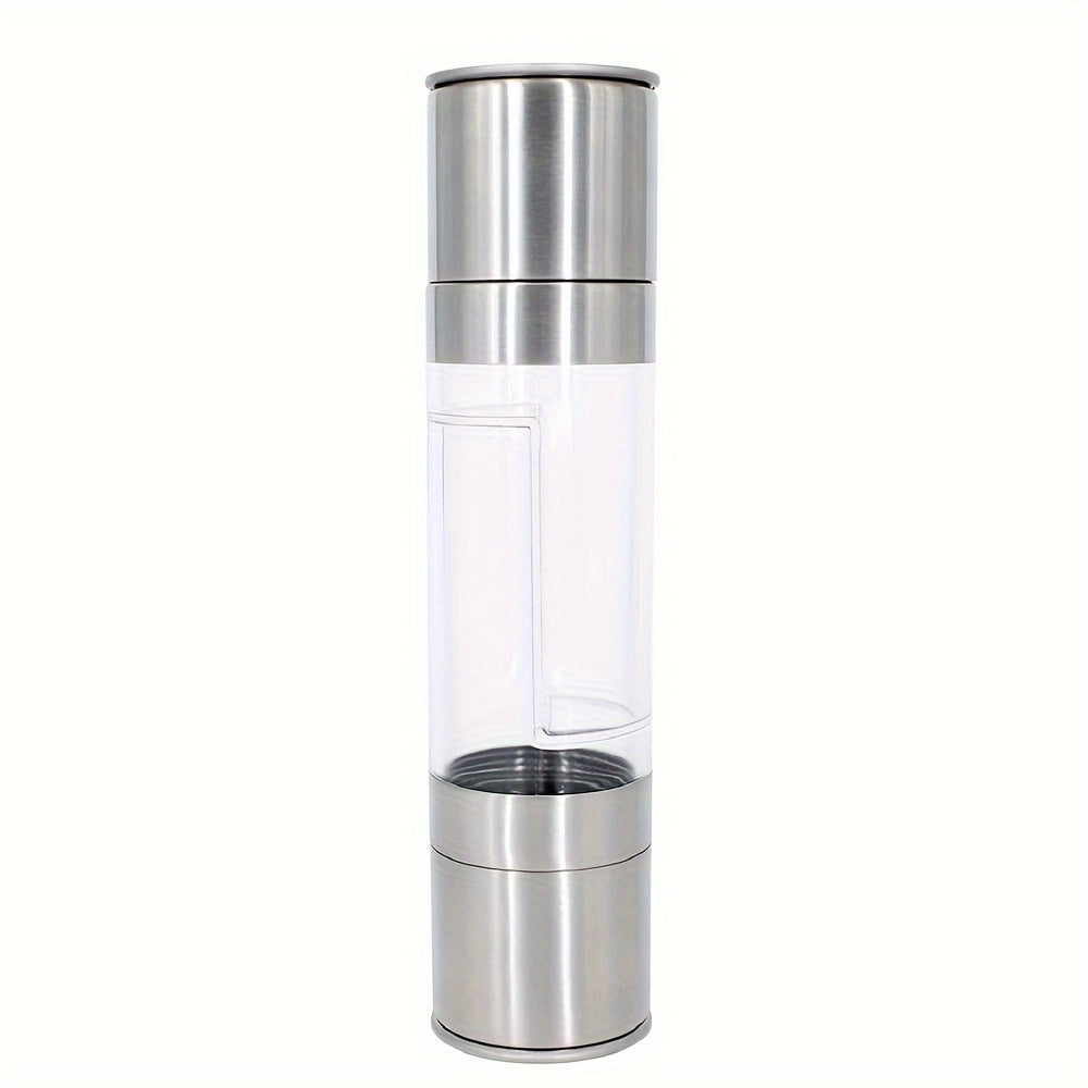 2-in-1 Stainless Steel Salt and Pepper Grinder Set with Adjustable Coarseness
