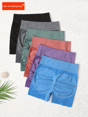 Women's High-Waist Yoga Shorts Plus Size Butt-Lifting Seamless Workout Set