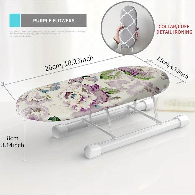 Durable Plastic and Iron Compact Mini Ironing Board for Collars and Cuffs