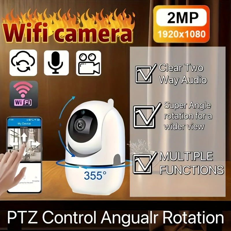 Home Security Camera 1080p WiFi Infrared Night Vision Motion Detection Two-Way Audio Wireless Surveillance