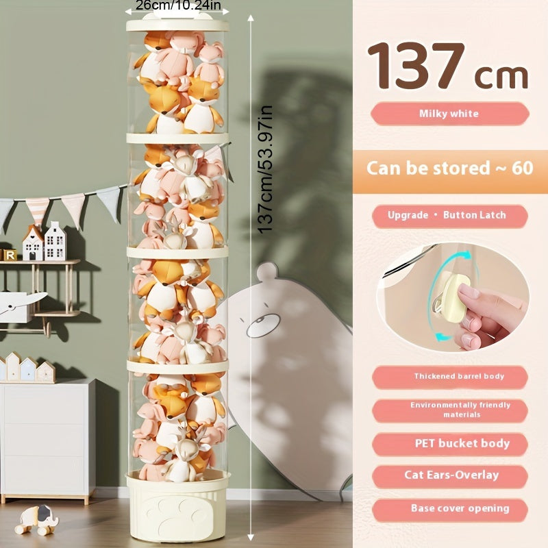 Qizil va plush o'yinchoqlar uchun ko'p funksiyali shaffof tashkilotchisi, suv o'tkazmaydigan dumaloq dizayni va qopqog'i bilan. Rojdestvo va Yangi yil uchun sovg'a berish uchun ideal, plastik materialdan tayyorlangan.