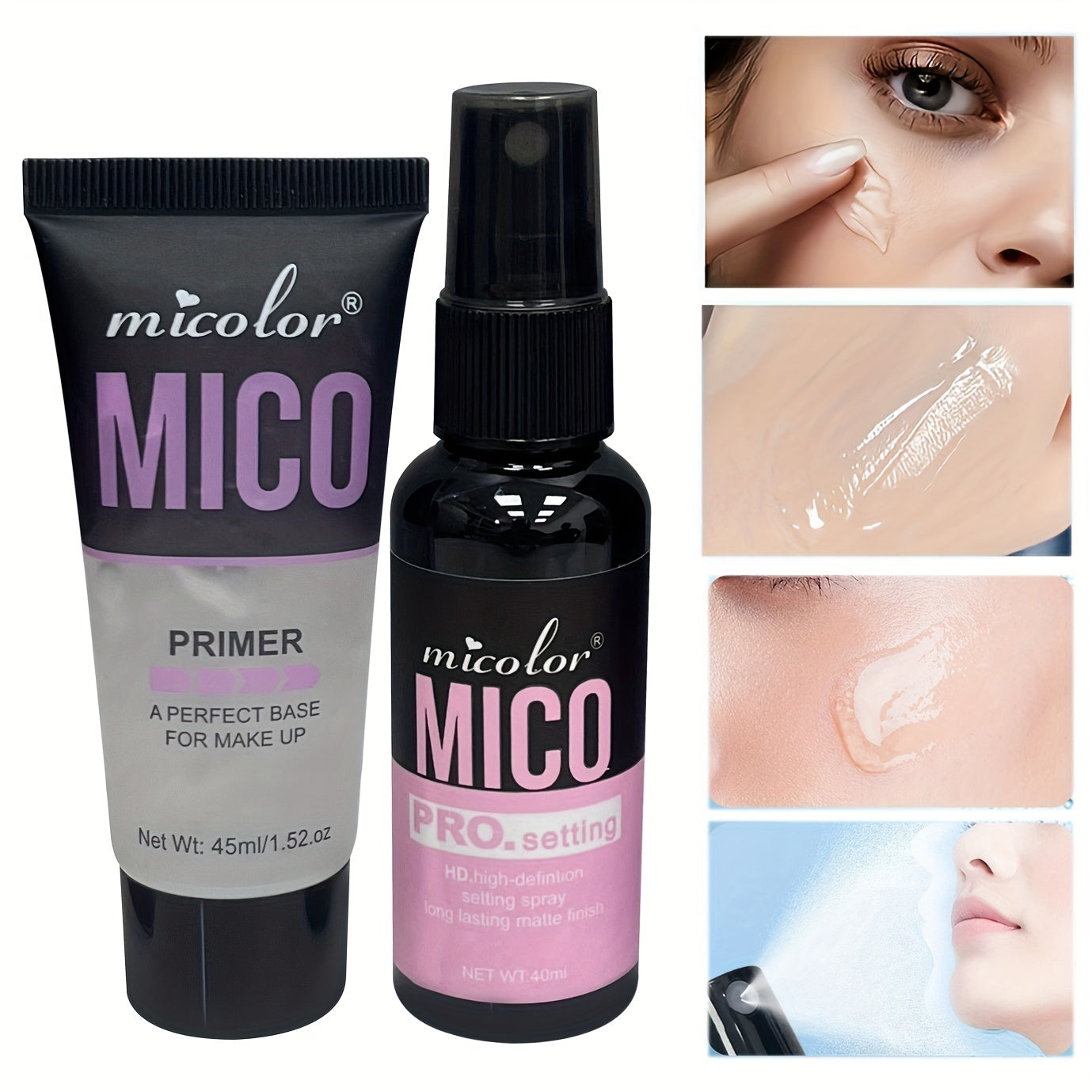 Набор праймера и спрея для макияжа для увлажнения, контроля пор и жирности 1,7 фл oz