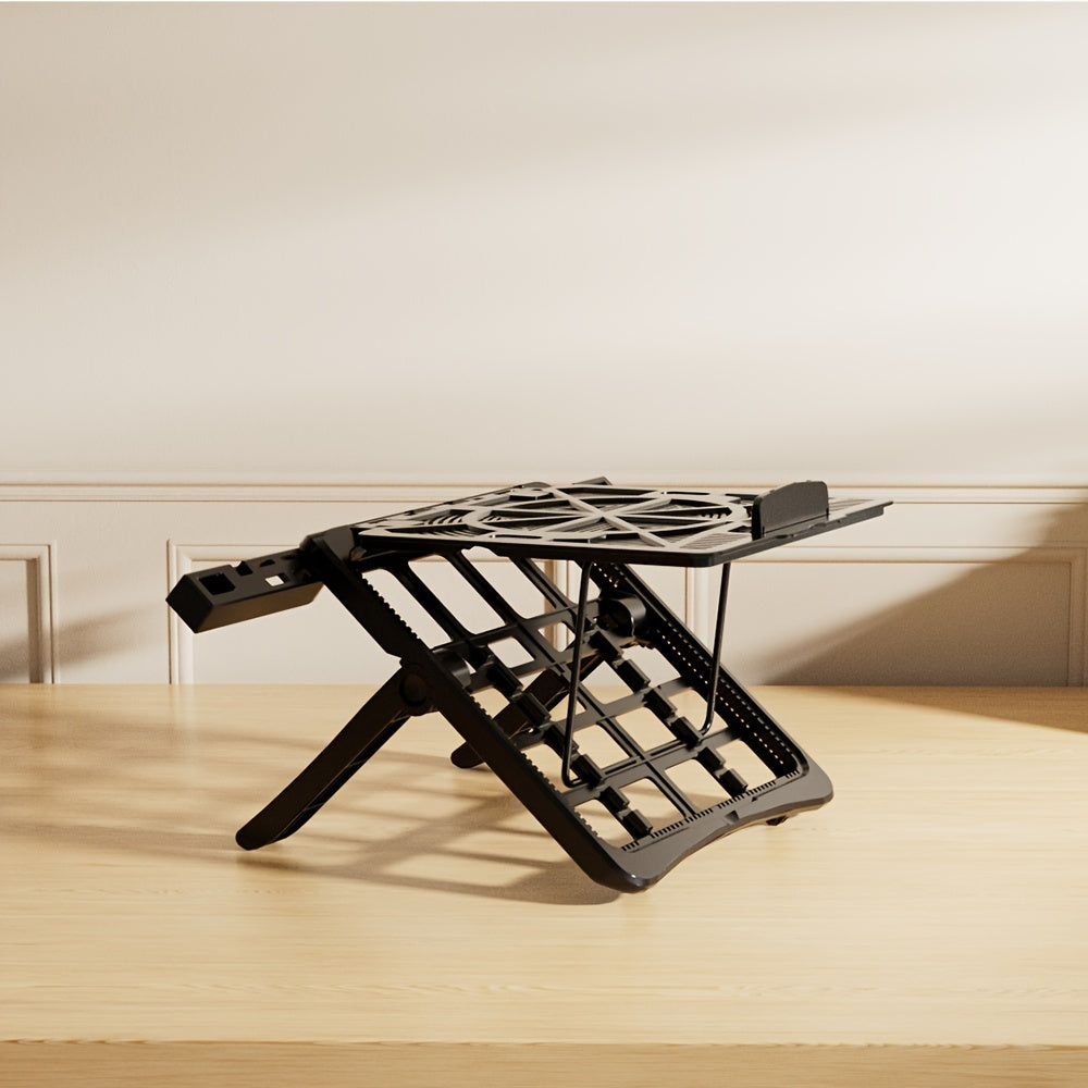 Регулируемая подставка для ноутбуков 43,94 см с держателем для телефона, эргономичная, из ABS и металлической рамы