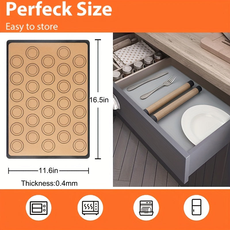 Silicone Baking Mat Non-Stick Reusable Heat Resistant for Cookies Macarons Bread