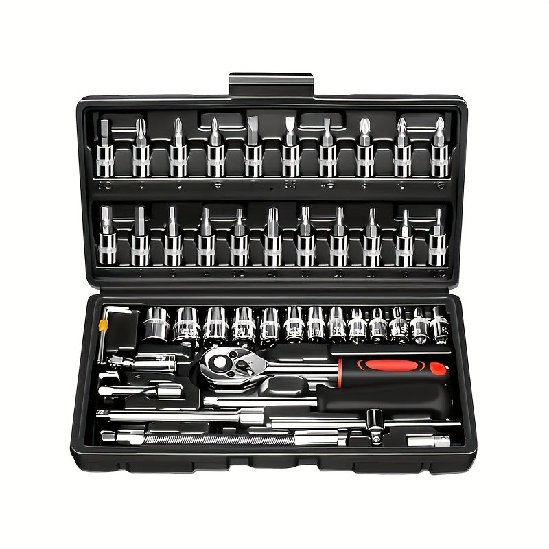 Household Outdoor Dual-Use Car Repair Tool Set 46/216pcs with Sockets