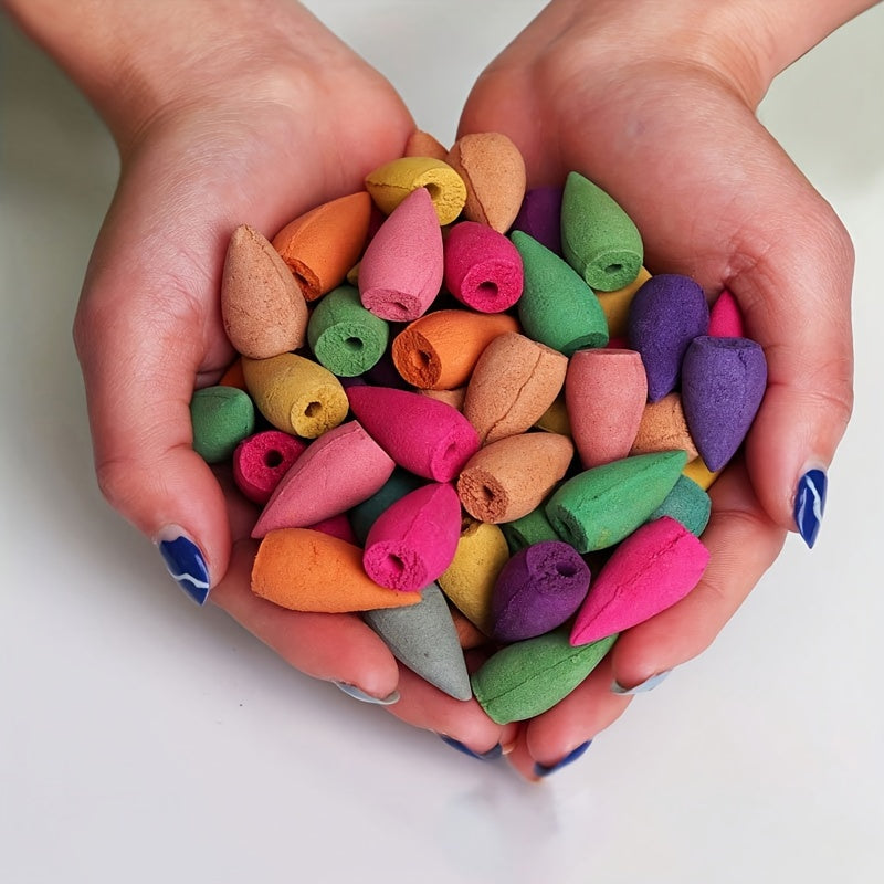 Meditatsiya va yoga uchun 120 ta tabiiy orqaga oqadigan tutun konuslari. Uy yoki ofisda salbiy energiyani tozalash uchun sharshara tutun yoqgichlari uchun ideal.