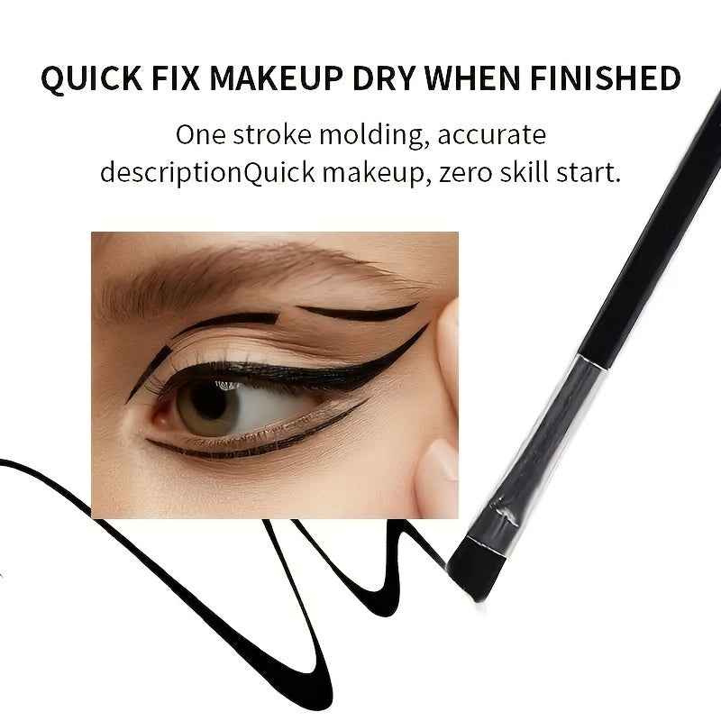 Set de delineador de ojos en gel para mujer, a prueba de agua, mate, resistente a las manchas, negro marrón