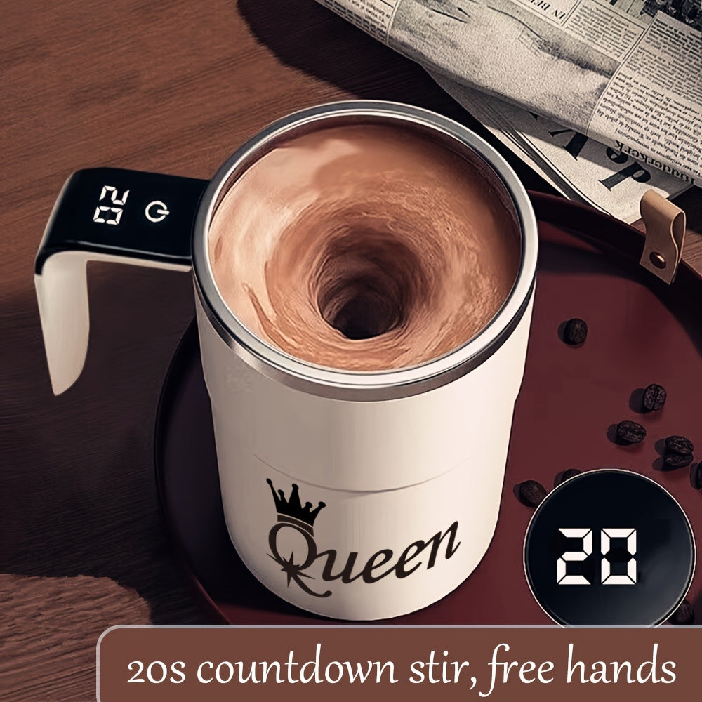 Automatic Stirring Mug With Digital Display Rechargeable Travel Coffee Cup