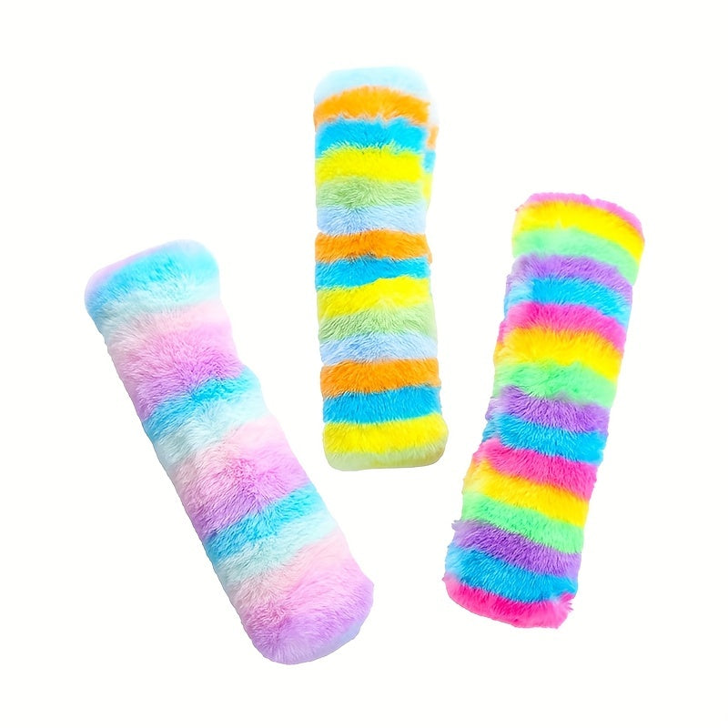 Interactive Cat Toy Set Plush Stripes Indoor Play for Kitten