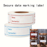 125 Pieces Kitchen Labels for Food Storage Containers and Jars in Blue and Red