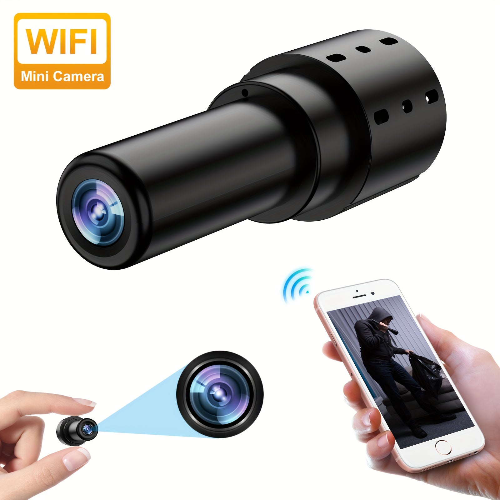 HD WiFi Security Camera with Motion Detection Wide-Angle 1080p Remote Control