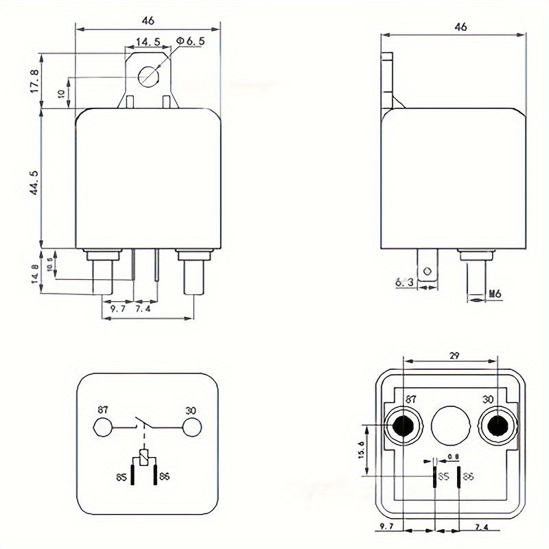 12V 200A Automotive Relay High Current 4 Pin Starter for Cars Trucks