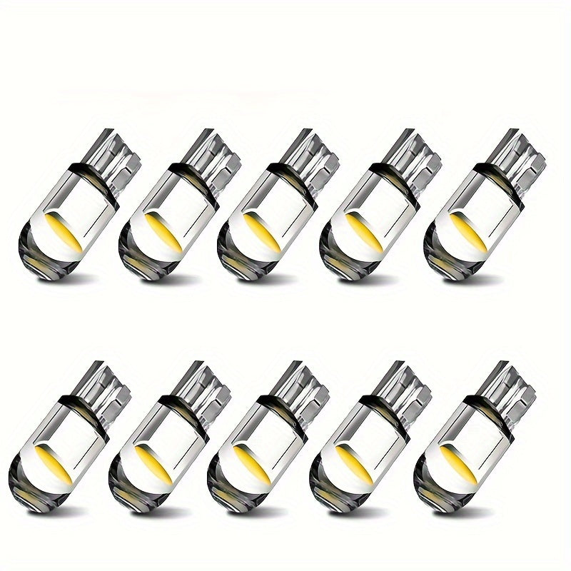 Набор белых и ледяных голубых стеклянных ламп T10 для внутреннего освещения, 360° освещения