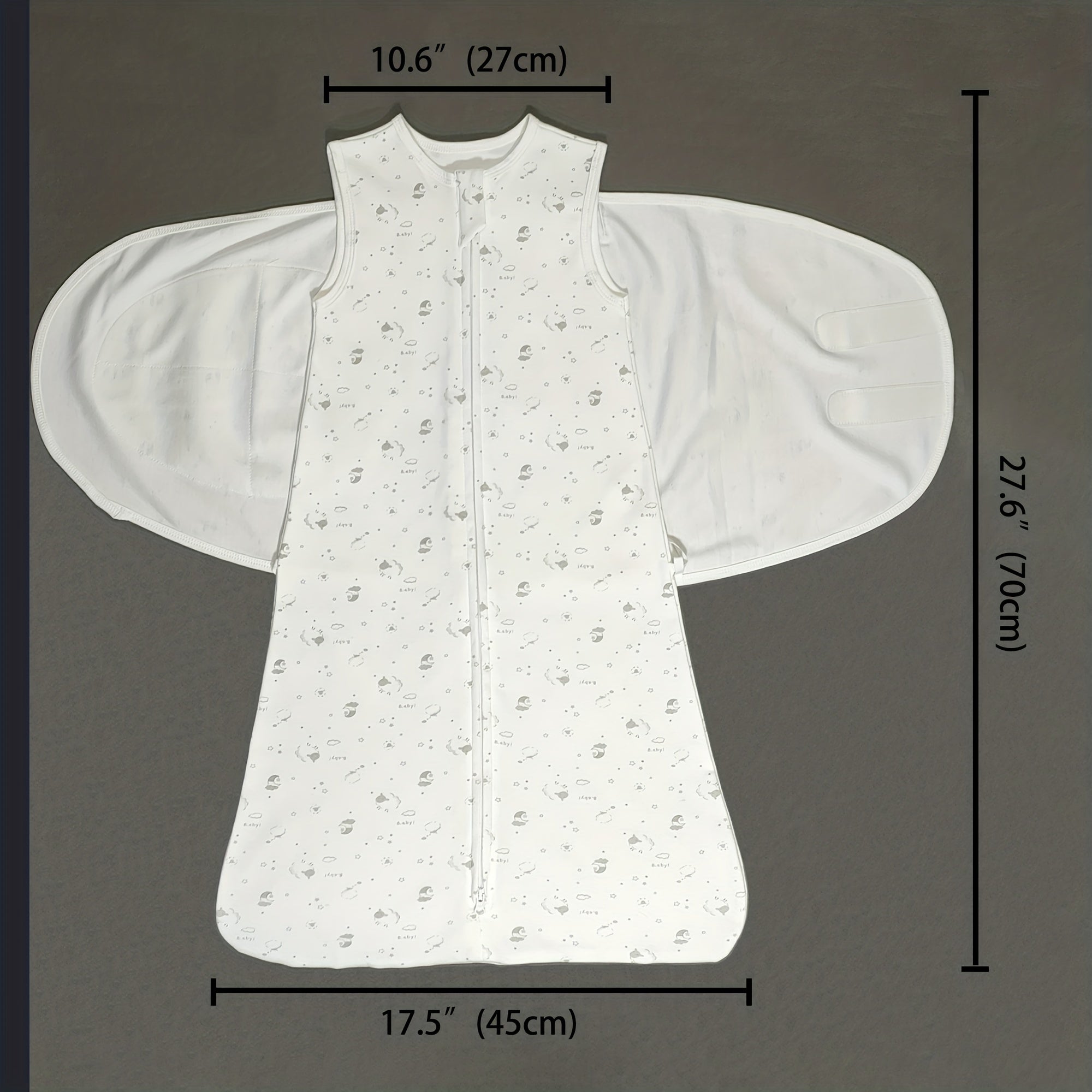 Уютный хлопковый конверт для младенцев - милый рисунок с животными, застежка на молнии, рекомендуется ручная стирка - идеален для младенцев 6-12 месяцев, подходит для любой погоды