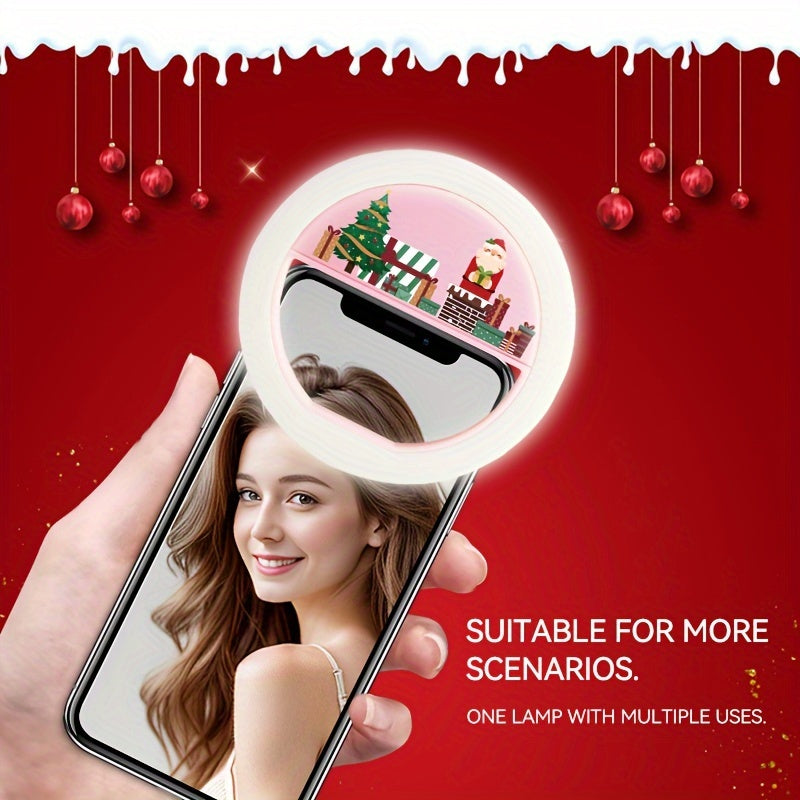 36 LED Selfie Ring Light USB Rechargeable Adjustable Brightness for Smartphone Makeup TikTok YouTube Pink White Blue Black