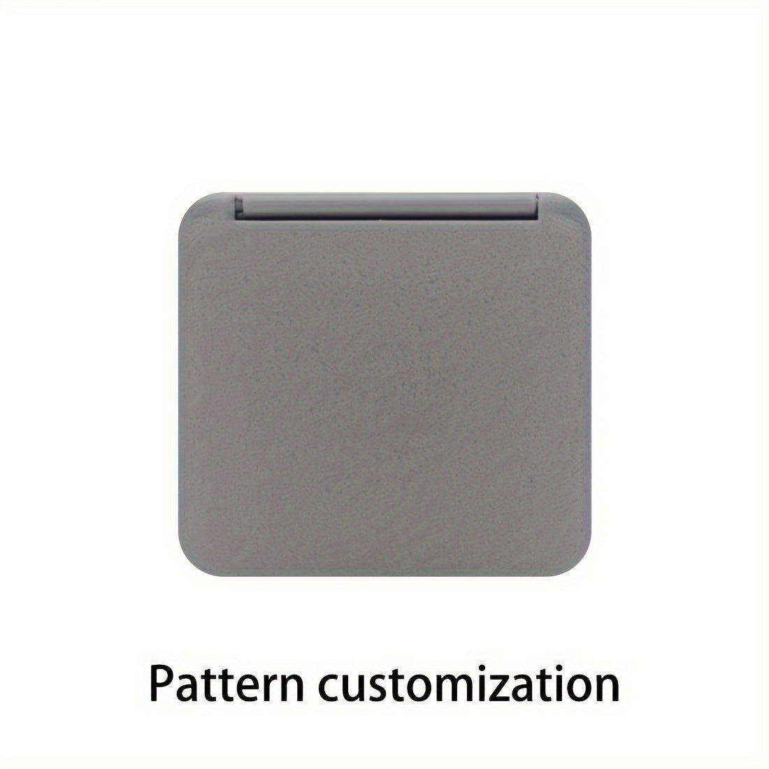 Personalized Floral Mini Makeup Mirror with Custom Photo and Text for Travel and Purses