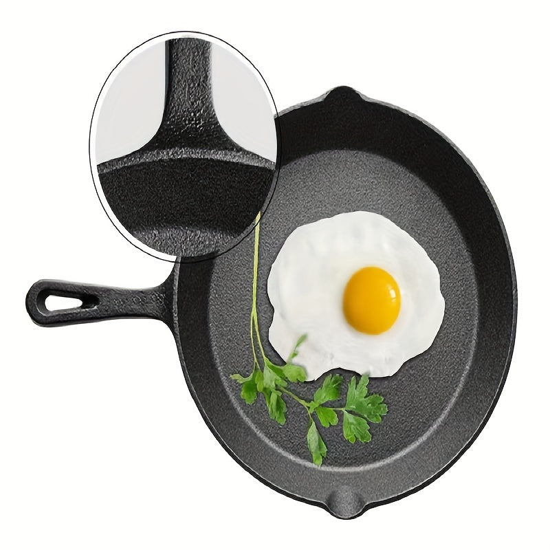 Cast Iron Skillet Non-Stick Pre-Seasoned Oven Safe for Eggs Pancakes