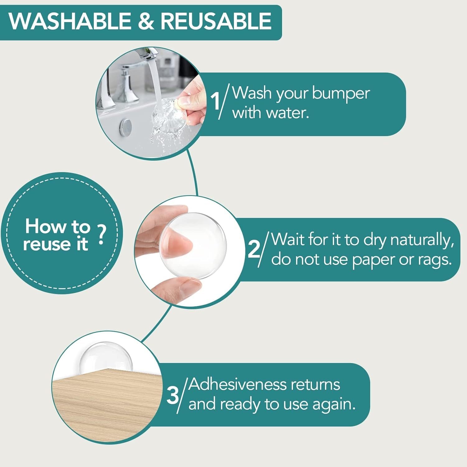 6 самоклеящихся защитников стен для дверей: прозрачные, амортизирующие удары, снижающие шум. Легко устанавливаются, многоразовые для дома и офиса.