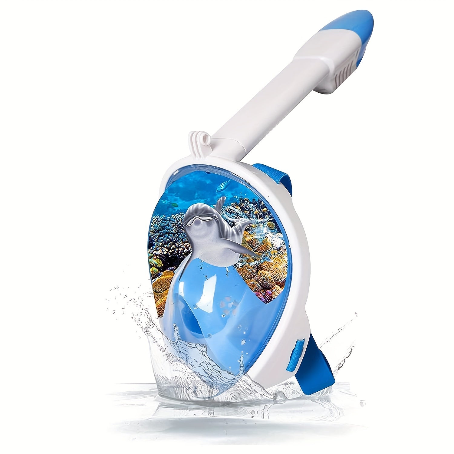 Kattalar va suzuvchilar uchun eng yaxshi snorkel maskasi - panoramali ko'rinish, xavfsiz nafas olish, anti-tuman, anti-qochish va kamera ushlash.